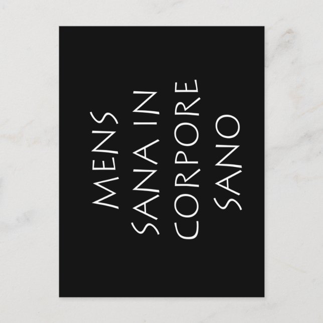 Cartão Postal Mente sã em corpo são (Frente)