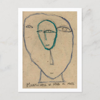 Cartão Postal Mentidão em mente. Conceito budista