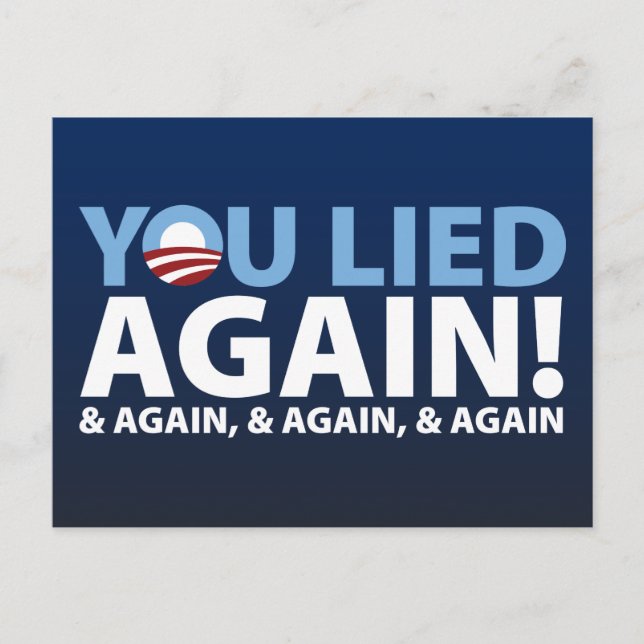 Cartão Postal Mentiste De Novo! (Frente)