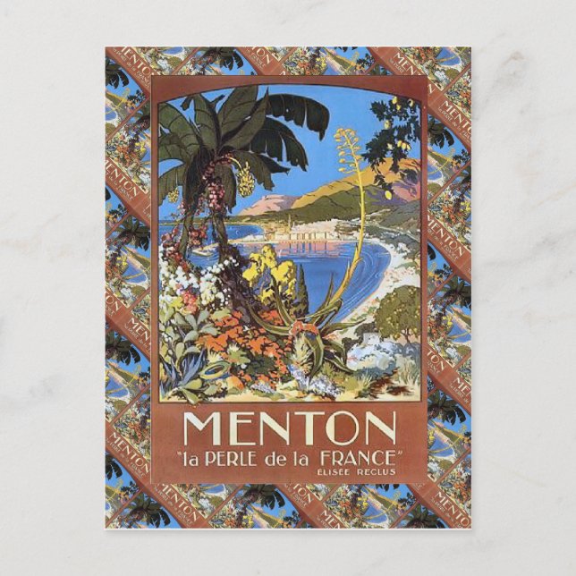 Cartão Postal Menton, Le perle de la France (Frente)