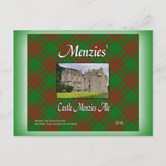Cartão Postal Menzies Castle Menzies Ale (Frente)
