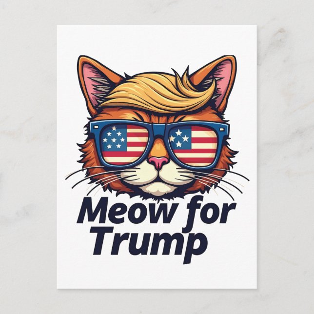 Cartão Postal Meow for Trump Torne os Gatos Seguros Novamente El (Frente)