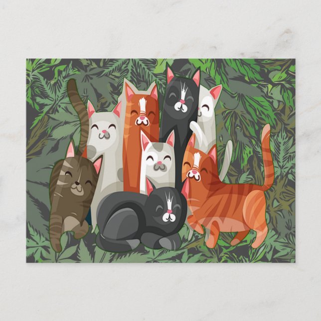 Cartão Postal Meow Gang (Frente)