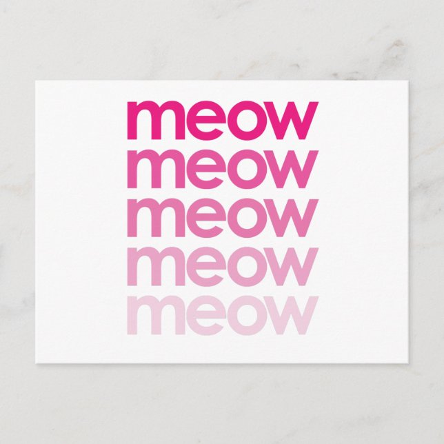 Cartão Postal meow meow meow meow (Frente)