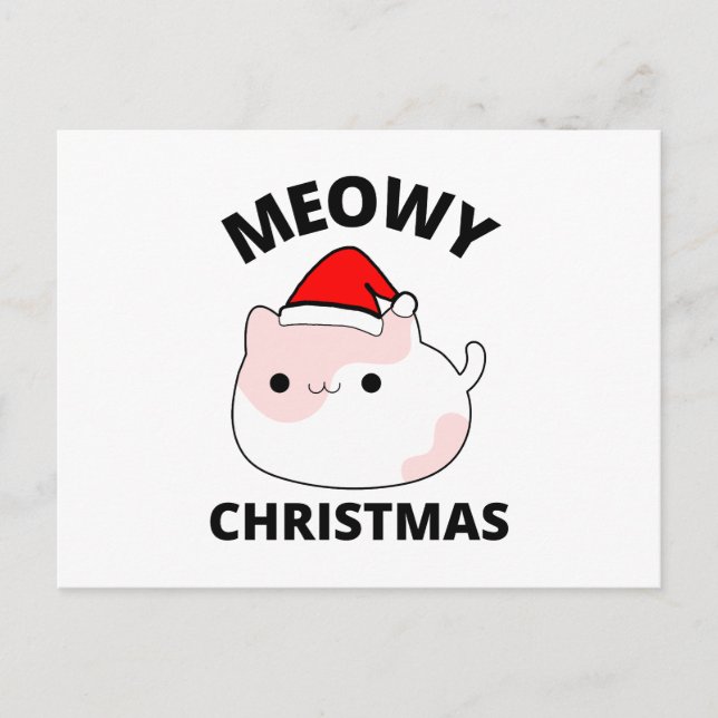 Cartão Postal Meowy Christmas (Frente)