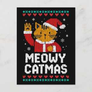 Cartão Postal Meowy Natal
