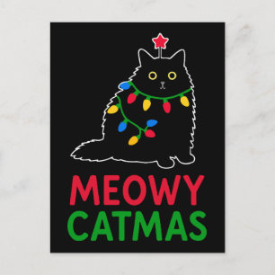 Cartão Postal Meowy Natal Felino
