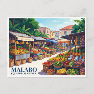 Cartão Postal Mercado Central de Malabo Guiné Equatorial