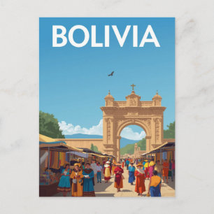 Cartão Postal Mercado da Bolívia Arcada Retro