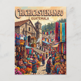 Cartão Postal Mercado de Chichicastenango Guatemala