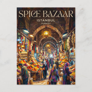 Cartão Postal Mercado de Especiarias Turquia