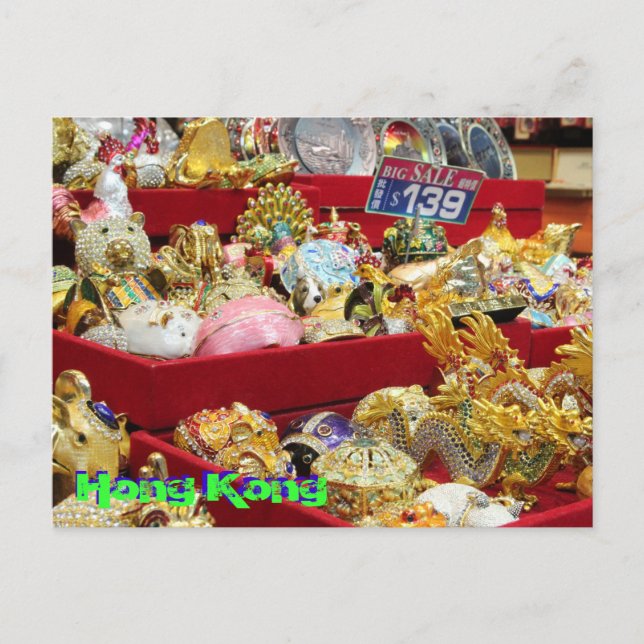 Cartão Postal Mercado de Hong Kong (Frente)