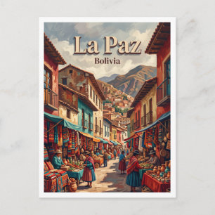 Cartão Postal Mercado de las Brujas La Paz Bolívia