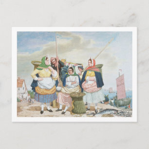 Cartão Postal Mercado de Peixes junto ao Mar, c.1860 (óleo sobre