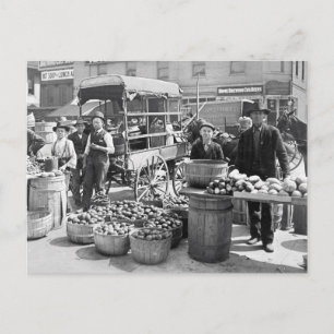 Cartão Postal Mercado de Vegetais de Indianapolis, 1908