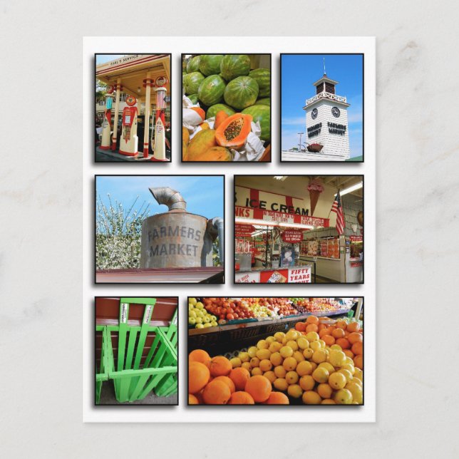 Cartão Postal Mercado dos agricultores (Frente)