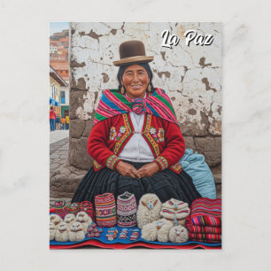 Cartão Postal Mercado em La Paz Bolivia Viagem