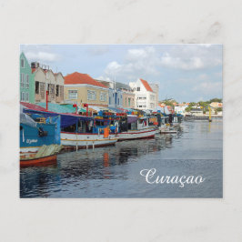 Cartão Postal Mercado flutuante em Curacao