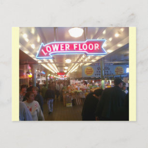 Cartão Postal Mercado Pike Place