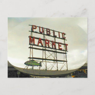 Cartão Postal Mercado público em Seattle, WA