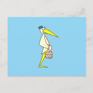 Cartão Postal Mercadoria da cegonha