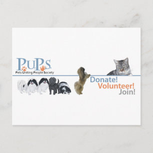 Cartão Postal Mercadoria do Logotipo da PUPs