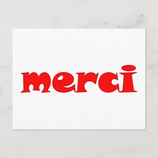 Cartão Postal merci (Frente)