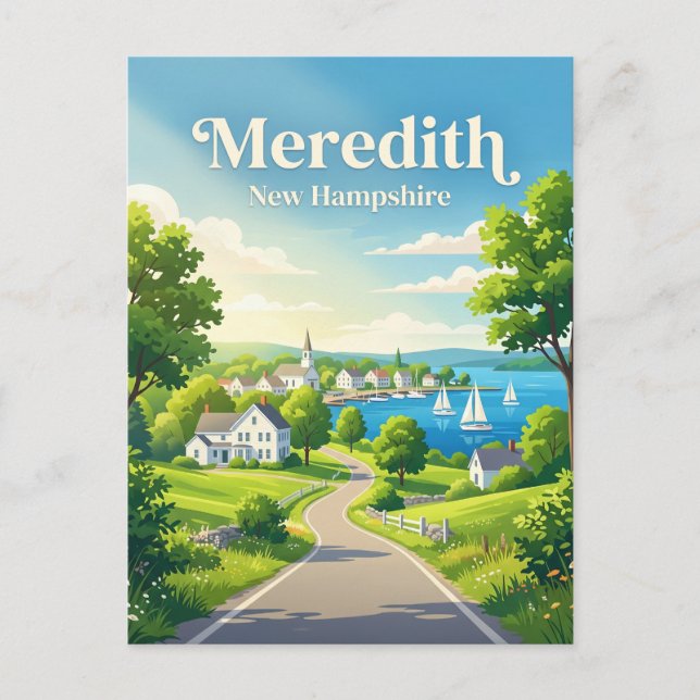 Cartão Postal Meredith EUA (Frente)