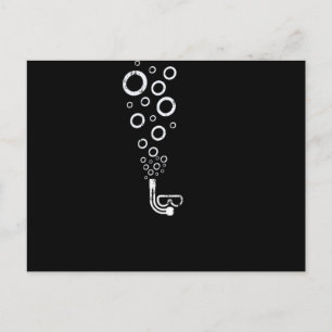 Cartão Postal Mergulhar bolas borbulhas mergulhar