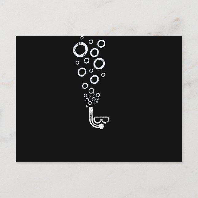 Cartão Postal Mergulhar bolas borbulhas mergulhar (Frente)