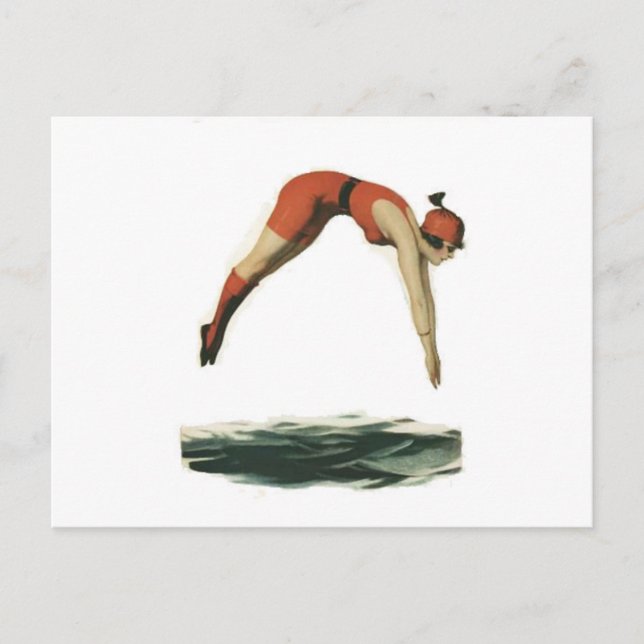 Cartão Postal Mergulhar na Água (Frente)