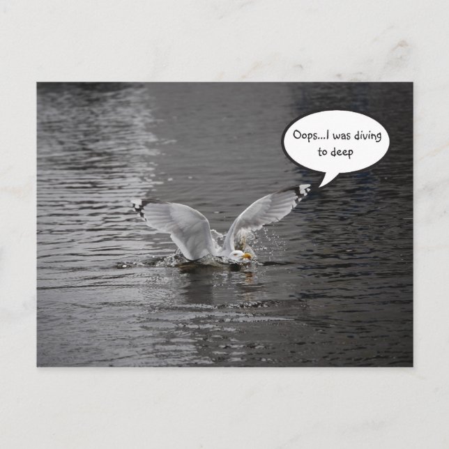 Cartão Postal Mergulho até o fundo (Frente)