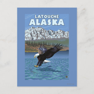 Cartão Postal Mergulho Bald Eagle - Latouche, Alasca
