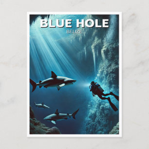 Cartão Postal Mergulho Blue Hole Belize Scuba