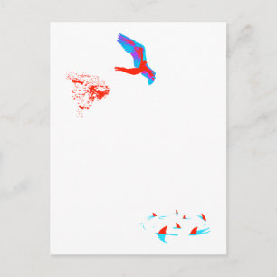 Cartão Postal mergulho de cisne