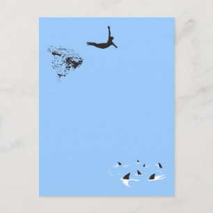 Cartão Postal mergulho de cisne