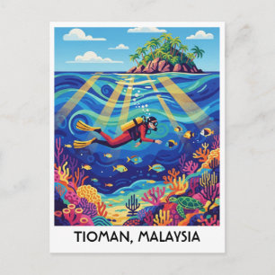 Cartão Postal Mergulho em Tioman Malásia