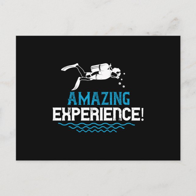 Cartão Postal Mergulho - Uma Experiência Incrível! (Frente)