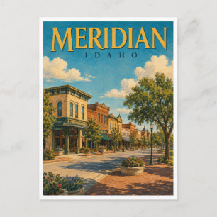 Cartão Postal Meridian Idaho Histórico Downtown GeoSaga