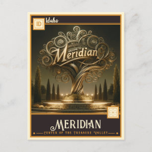 Cartão Postal Meridian, Idaho Vintage