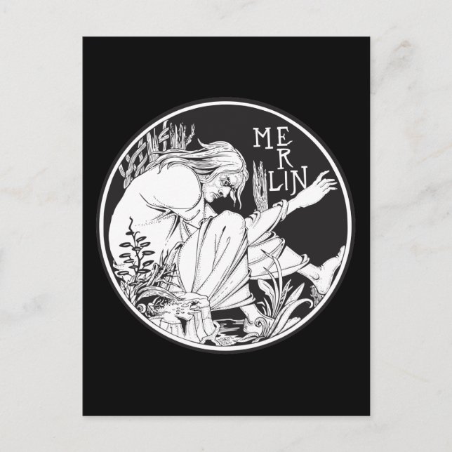 Cartão Postal Merlin Aubrey Beardsley (Frente)