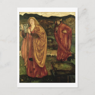 Cartão Postal Merlin e Nimue, de Morte d'Arthur, 1861