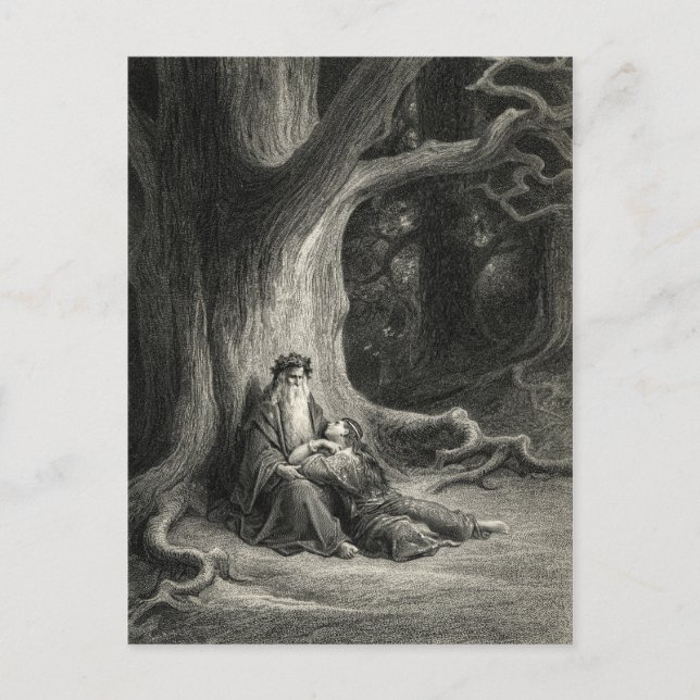 Cartão Postal Merlin e Vivien (Frente)