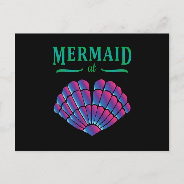 Cartão Postal Mermaid Beach Bikini Carnaval Shell BH Gift Idea (Frente)
