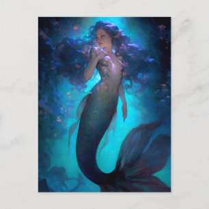 Cartão Postal Mermaid Fantasy Art