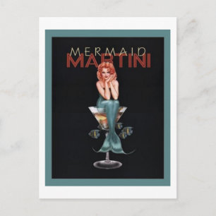 Cartão Postal Mermaid Martini
