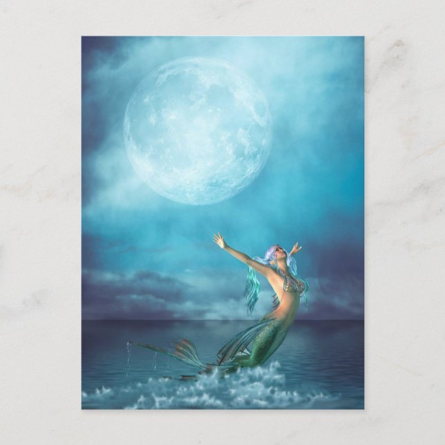 Cartão Postal Mermaid Moon (Frente)