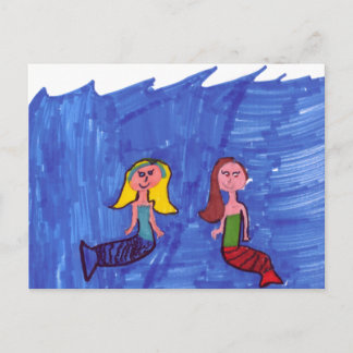 Cartão Postal Mermaid Pals