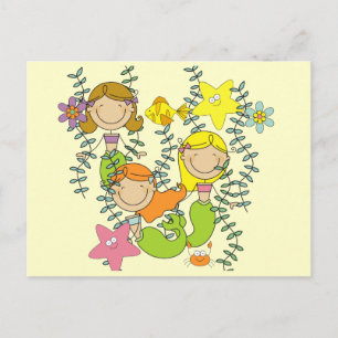 Cartão Postal Mermaid Party