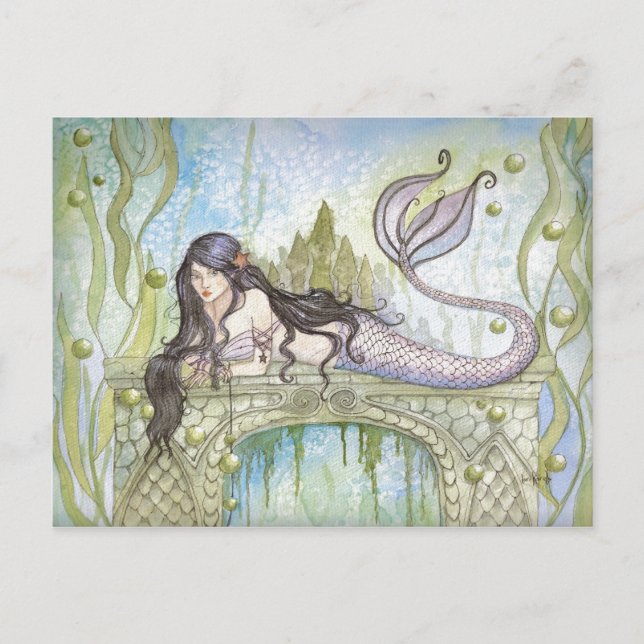 CARTÃO POSTAL MERMAID PRETO (Frente)